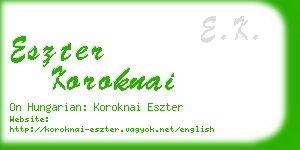 eszter koroknai business card